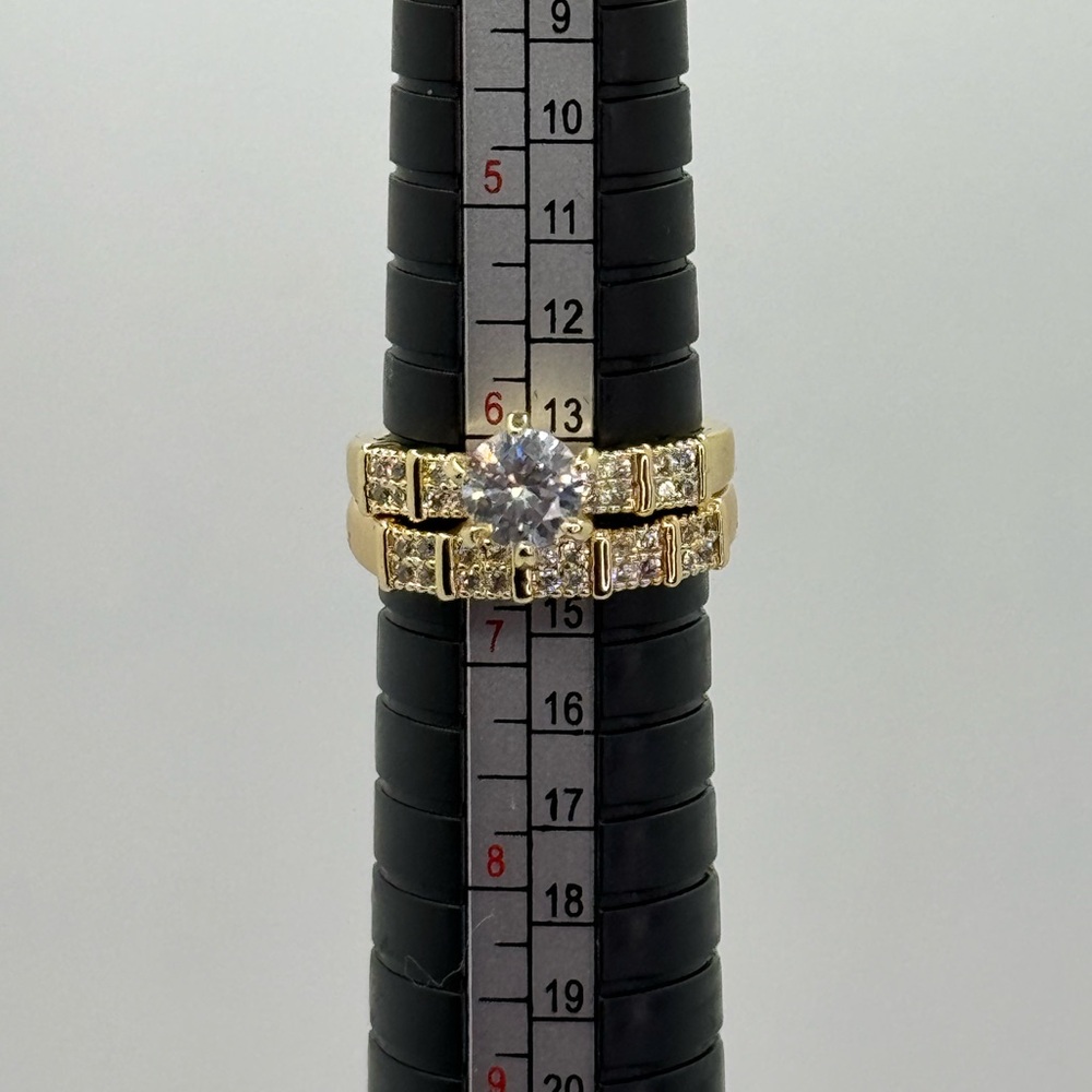18K Gold Filled Sovereign Ring Set